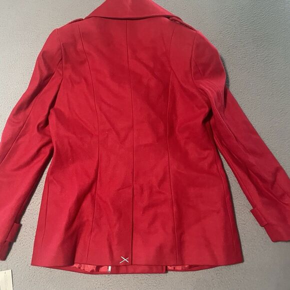 New York‎ & Company Blazer Jacket Coat Red Double Breasted Women's Wool Size M - Picture 5 of 7
